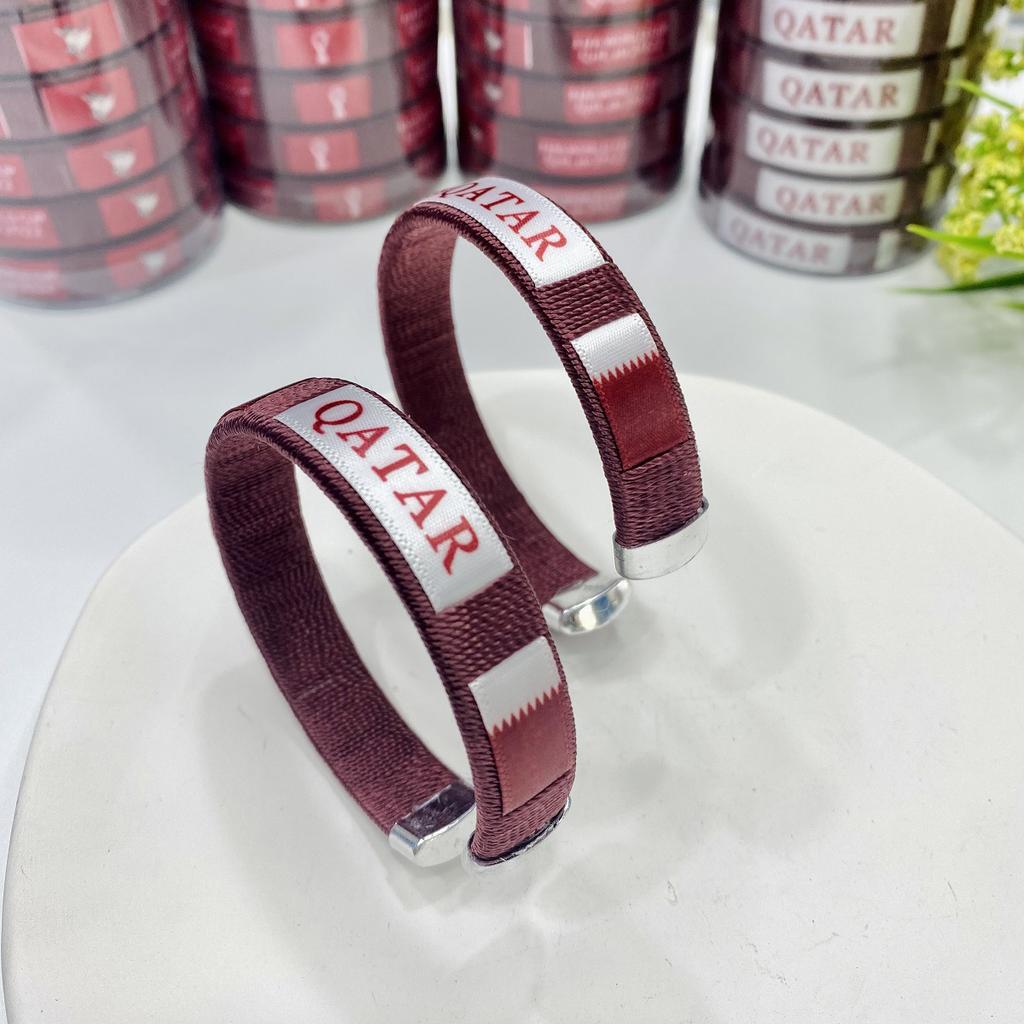 2026 FIFA World Cup Bracelets Boys Girls National Flag Ribbon Bracelet Fashion Woven Football Fan Wristband