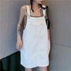 Oversize Women Denim Suspender Strap Dresses Summer Sleeveless Loose Casual Short Dress Female Versatile Sundress