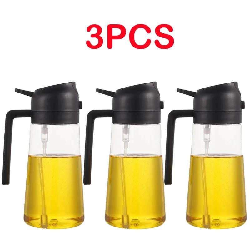 Pulverizator de ulei spray, sticlă de ulei Cruet, uleiuri de bucătărie, dozator de spray, accesorii de condimente, nebulizare, umplere cu ceață, gătit, utilizare dublă