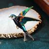 Accessorio per gioielli con spilla animale smaltato per uccello con rondine da donna