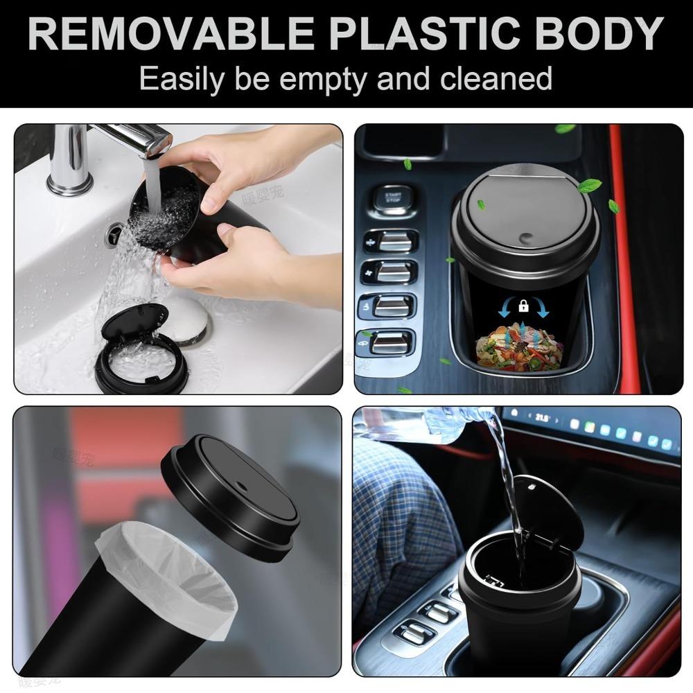 Xiaomi Vehicle Leakproof Garbage Can Car Interior Storage Box Mini Car Trash Can Bin with Lid Cup-Shaped Trash Storage Container