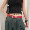 PU Leather Metal Buckle Waist Belt Designer Dress Jeans Belt Ins Women's Belt  Streetwear