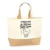 Bag I Can't I Prefer My Llama I Can't Minimalist | Cotton Tote Bag with Jute Bottom 18 L 48 × 37 × 13 Cm | Market Shopping
