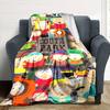 Cartoon Park South Print Flannel Blanket High Quality Warm Comfortable Cover for All Seasons Perfect for Gifts Home Decor
