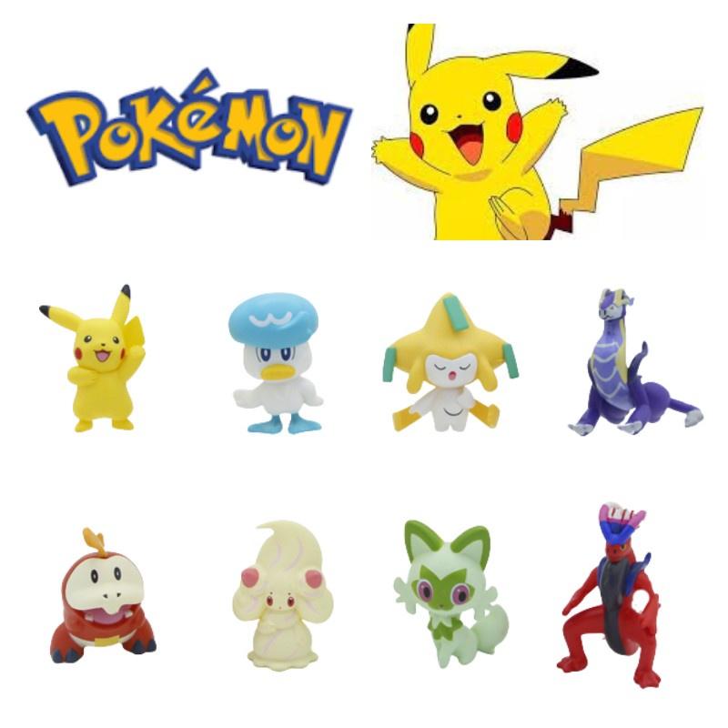 Set Of 8 Cartoon Pokemon Pikachu Mini Figures 5cm Size, Non-electric, Static Display
