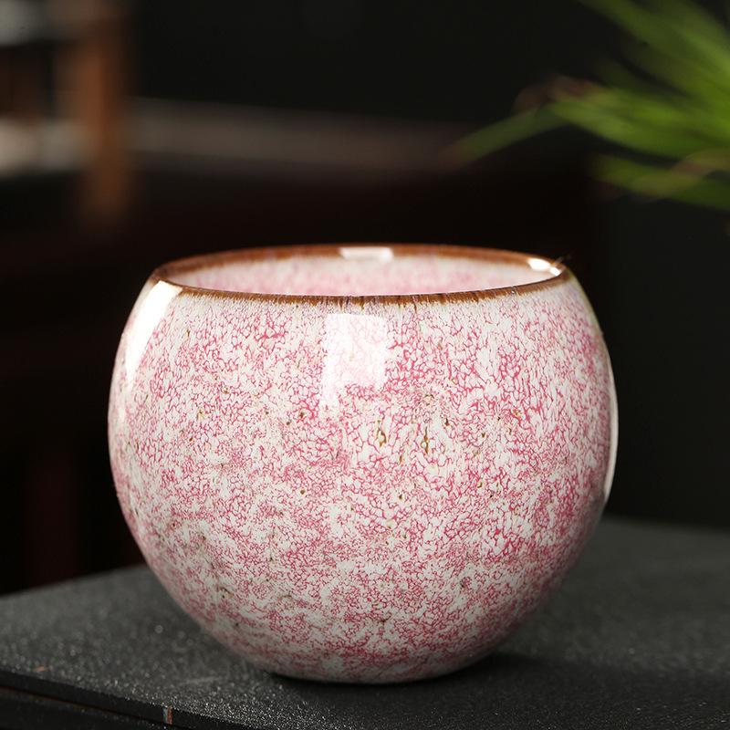 Kiln-Glazed Jianzhan Tea Set with Dragon Relief Tumbler
