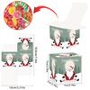 12pcs New Christmas Candy Box Merry Christmas Gift Packing Box Kraft Paper Candy Cookies Snack Boxes for Xmas New Year Party