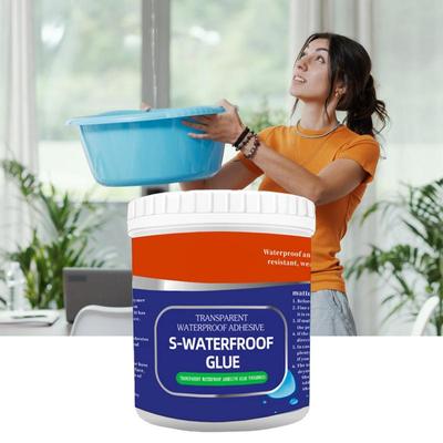 Transparent Waterproof Adhesive Glue 300g Waterproof Paint Strong Insulating Sealant Water Proof Glue Agent Glue Includes Brush