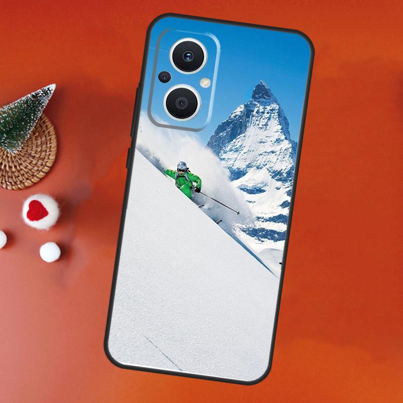 Ski Neige Snowboard Case For OPPO Find X9 X8 X5 X6 Pro OPPO Reno 14 12 10 13 Pro 14F 13F 12F 11F 7 8 Lite Cover