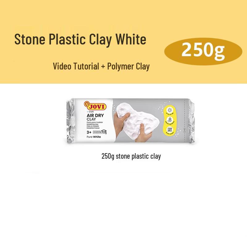 Ladoll Weißer Lufttrocknender Ton-Bausatz 500g - Backfreier DIY-Steinton für Figuren