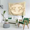 Elegant Vintage Horse Stallion Tapestry Wall Hanging Art Floral Rose Decor Equestrian Style Boho Nursery Bedroom Room Tapestry F