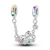New Copper Blue Bow Pet Cute Bear Shiny Zircon Beads Suitable Fit Pan Original Bracelet Diy Gift Jewelry