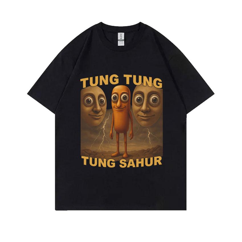 Hot Sale Italian Brainrot Funny Meme T Shirt Tralalero Tralala Tung Tung Tung Sahur Brr Brr Patapim Bombardiro Crocodilo T-shirt