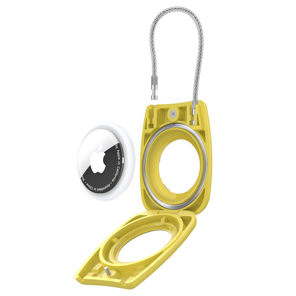 Waterproof Hard PC Protective Case for AirTag Bluetooth-compatible Tracker with Wire Cable