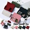 1PC Portable Suede Jewelry Box Jewelry Organizer Display Travel Rings and Earrings Storage Case Boxes With Snap Button