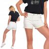 Damen Baumwoll-Jeansshorts Mit Taschen Bequem MORAJ SHORTS 3XL weiß