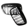 Doppellinie Auto Frontstoßstange Nierengrill Gitter Für BMW X1 F48 F49 2016 2017 2018 2019 2020 M Style Racing Grille Glänzend Schwarz