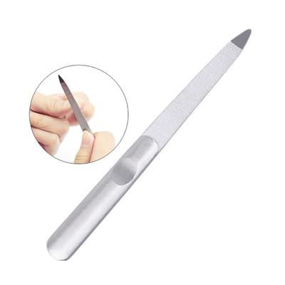 Durable Stainless Steel Double Side Nail File Buffer Manicure Griding Rod Tool