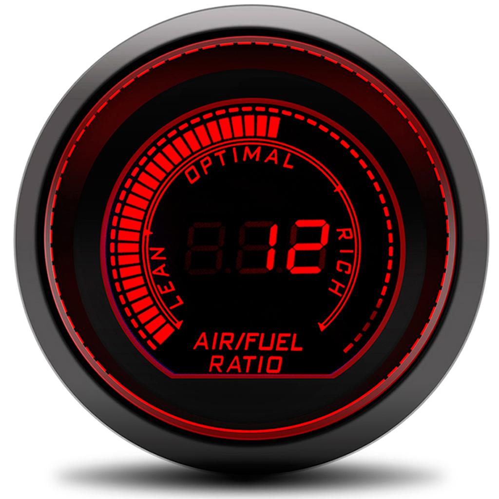 Blue/Red Dual LED Racing Air Fuel Ratio Gauge Kit 52mm AFR Digital Display With Narrowband O2 Oxygen Sensor OE:0258006028 12V