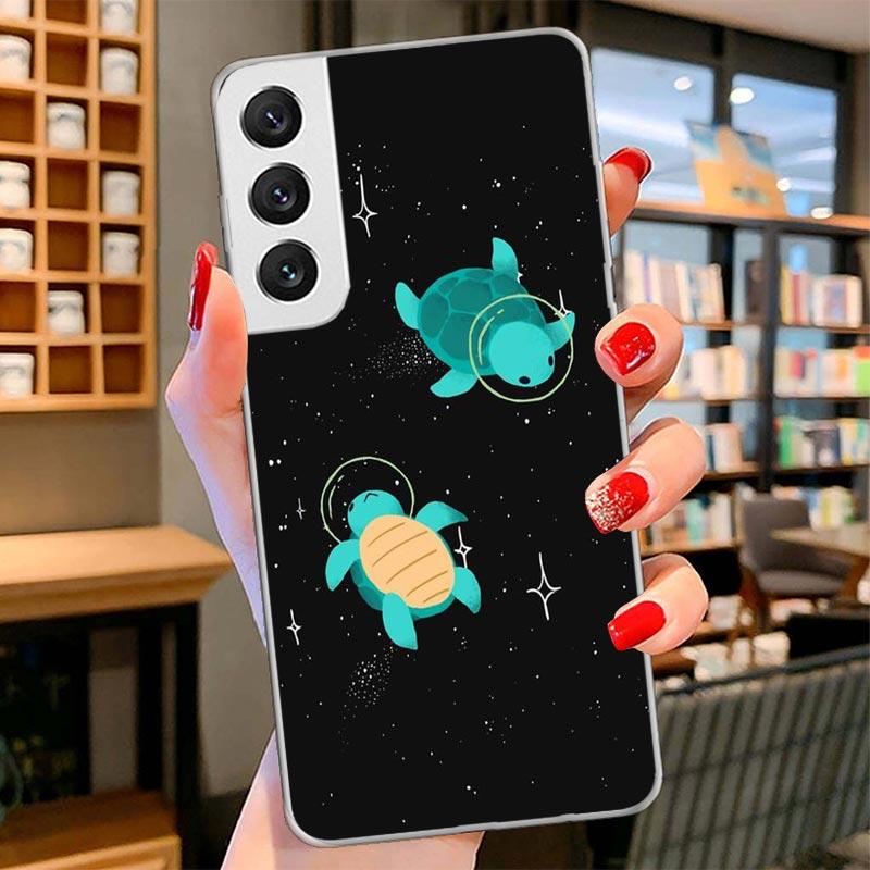 

Cartoon Sea Turtle Tortoise Cover Phone Case For Samsung Galaxy S26 S25 Edge S24 Ultra S23 S22 Plus S21 S20 FE Soft Fundas Shell Samsung S21