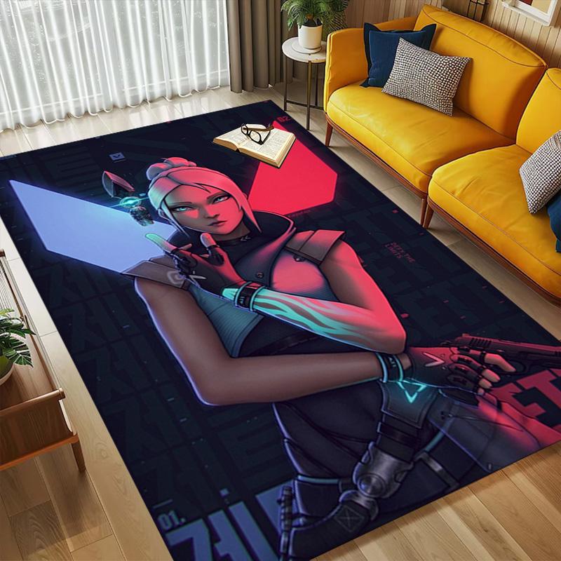 Cyberpunk Girl Living Room Nonslip Area Rug Soft Carpet For Bedroom Game Playroom Sofa Office Home Decor Doormat Christmas Gift C9301693