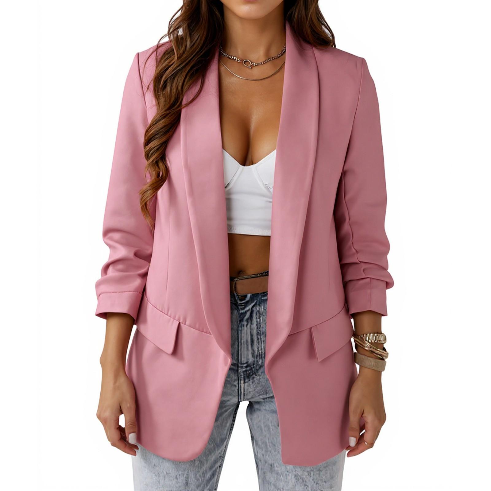 

Женский плащ с открытой передней частью, кардиган, куртка, шаль, накидка, плащ, мантия плюс L розовый