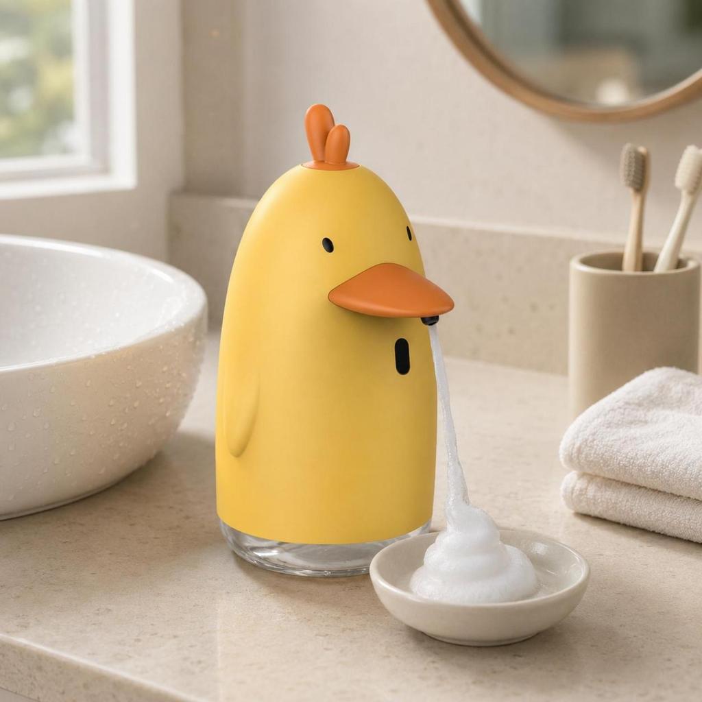 Automatic Duck Soap Dispenser USB Rechargeable Kids Friendly