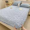 Milk Velvet Bed Sheet Winter Warm Coral Velvet Bed Cover Tafu Velvet 3 Pcs Bed Set Mattress Protective Cover with Pillow Cover