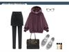 Women's Plus Size Fleece-Lined Hip-Wrap Culottes Leggings - Warm, Slimming, Small Leg Fit for Autumn/Winter