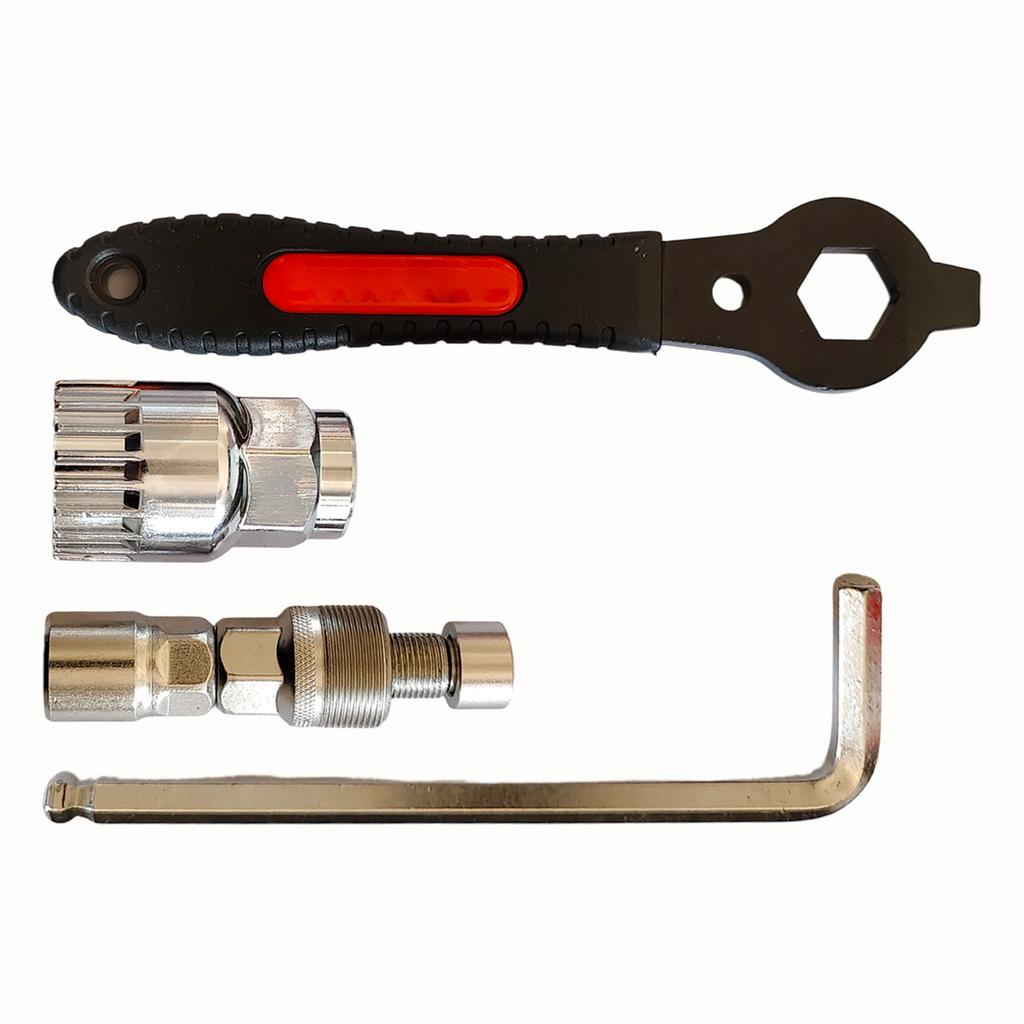 Crank Removal Tool Bike Crank Puller 20-tooth Socket Extended Threaded Shaft High-carbon Steel Electroplated Finish