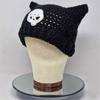 Y2K Anime Ear Cap Windproof Hat Female Beanie Headwear Handcrochet Pullover Hat
