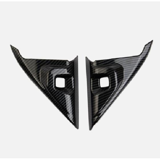 Carbon Fiber Style Interior Door Triangle A Pillar Cover Trim Fit For Acura MDX