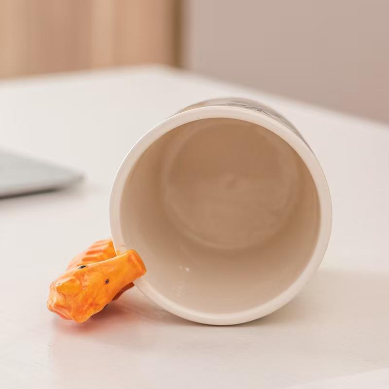 Handmade Ocean-Themed Ceramic Coffee Mug Creative Art Milk Cup with Octopus Dolphin Seahorse Design Gift for Kids And Friends
