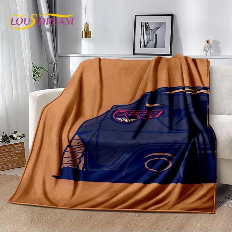 3D Racing Car Soft Plush Blanket,Flannel Blanket Throw Blanket for Living Room Bedroom Bed Sofa Picnic Hiking Leisure Napping