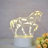 Customize Acrylic 3D Illusion LED Warm White Night Light for Living Room Kids Bedroom Decorative Lamp with USB Power