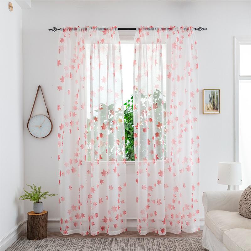 2026 Curtains, Gauze Curtains, Bedroom Translucent Decorative Curtains, Pole Piercing Sheer Curtain