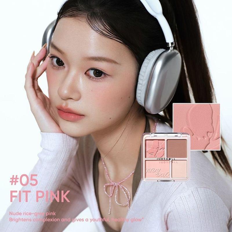 Judydoll - 4-Farben Rouge & Highlight Palette (5-6)