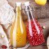 Kitchen Dining Bar Drinkware The Wine Bottle Water Bottles Seal Up Glass Bottles Glass Water Bottles Set (Empty Bottle)