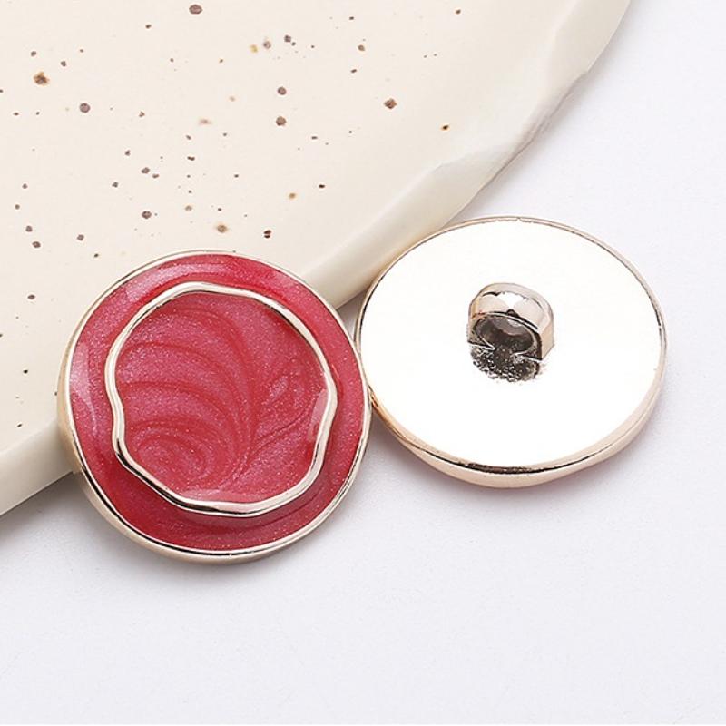 Vintage Gold Color Plastic Shank Buttons Multicolor Enamel Button for Coat Windbreaker Sweater Garment Sewing Crafts Accessories