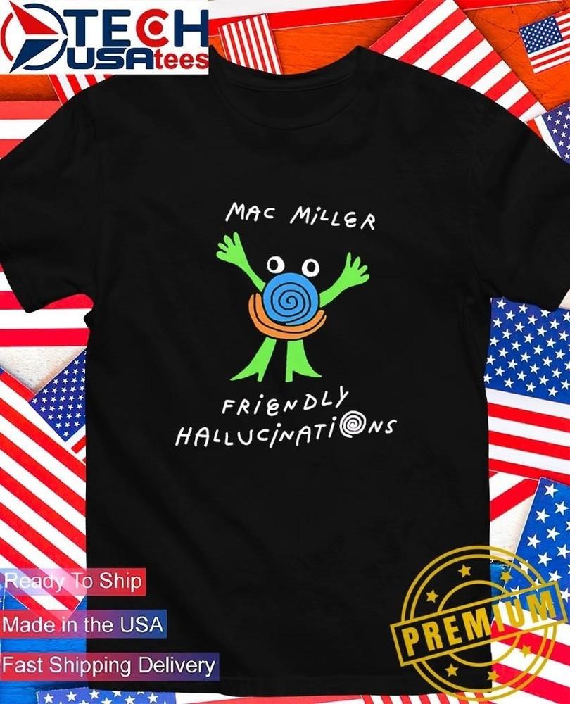 Футболка Mac Miller Friendly Hallucinations Унисекс Размер S-5XL Унисекс Футболка XXXXL