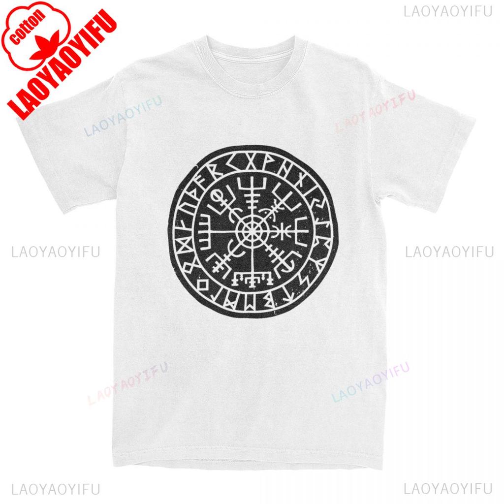 Vegvisir Compass Viking Symbol Tee Nordic Rune Graphic Unisex Streetwear Pagan Festival Gift Ancient Magic Tshirt 2025