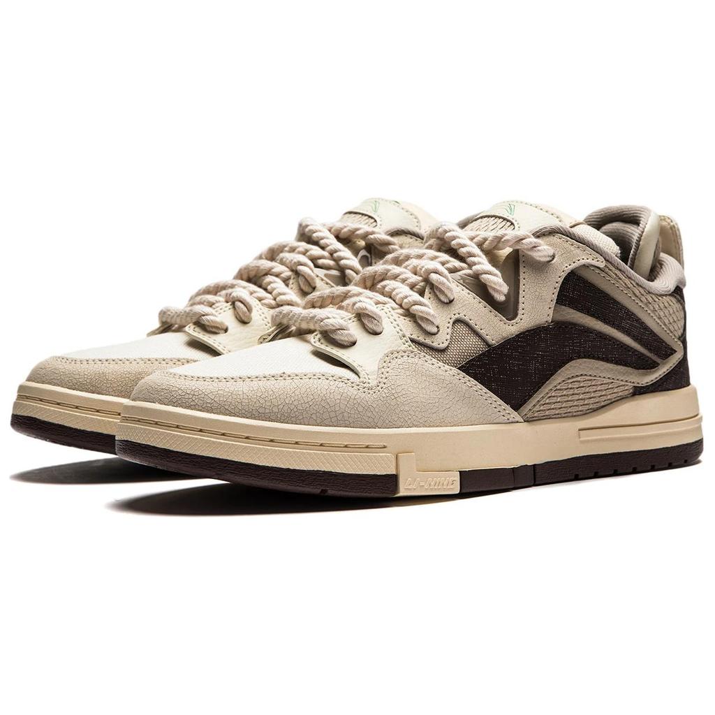 Li-Ning Fashion Versatile Non-Slip Wear-Resistant Low-Top Skate Shoes Women sneaker Brown AECU014-1