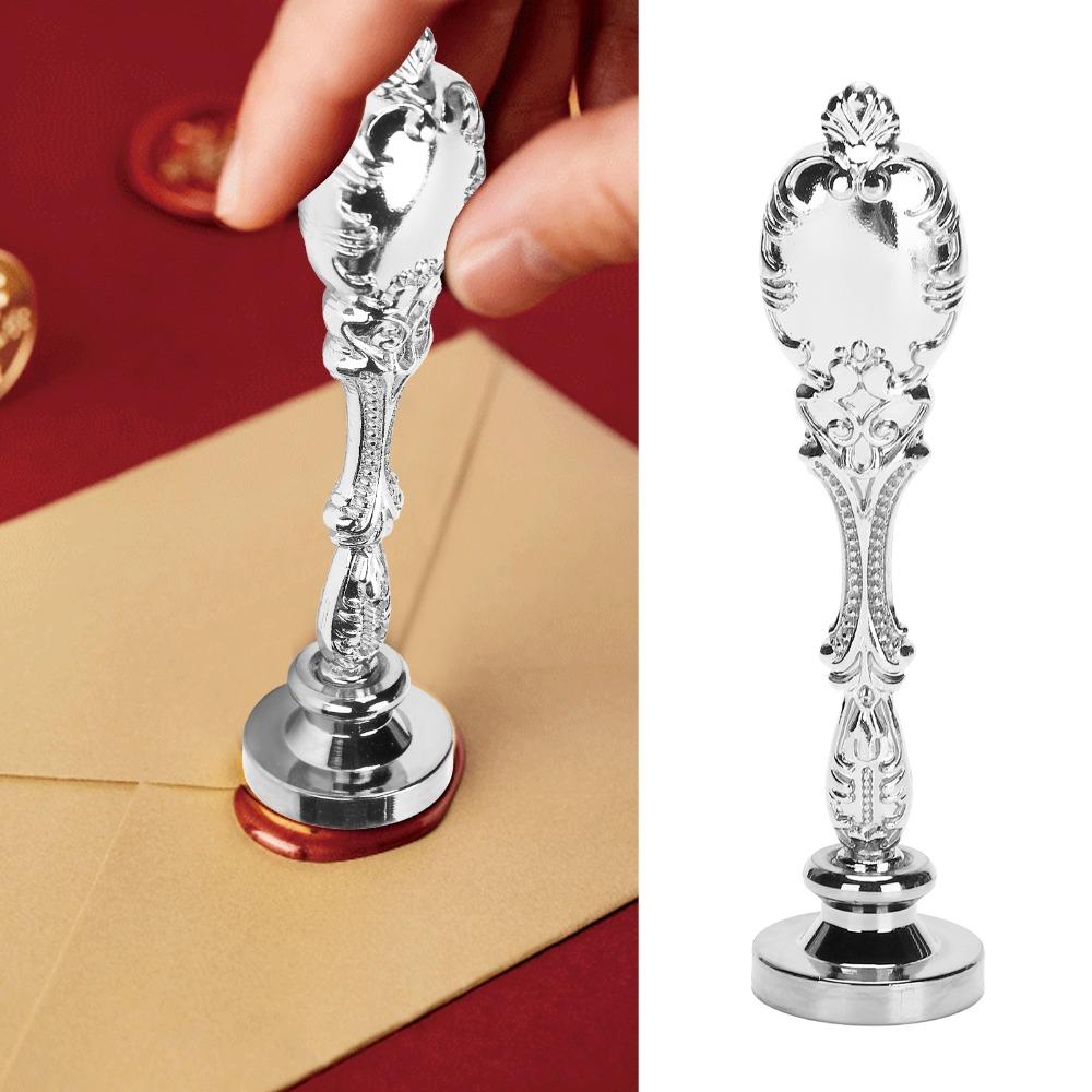 Removable Head Wax Stamp Handle Metal Handle Sealing Stamp Metal Wax Stamp For Greeting Cards
