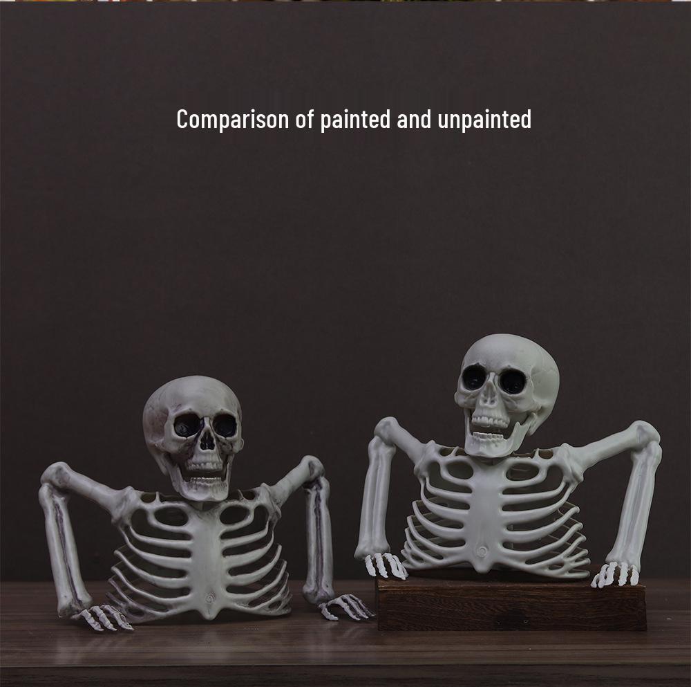 Decorazione scheletro da giardino per Halloween: Decorazione realistica a mezzo busto di teschio per esposizione da giardino a tema horror