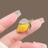 Lovely Fruit Brooches for Women Men Fashion Lemon Pin Office Party Casual Accessory Jewelry Gift