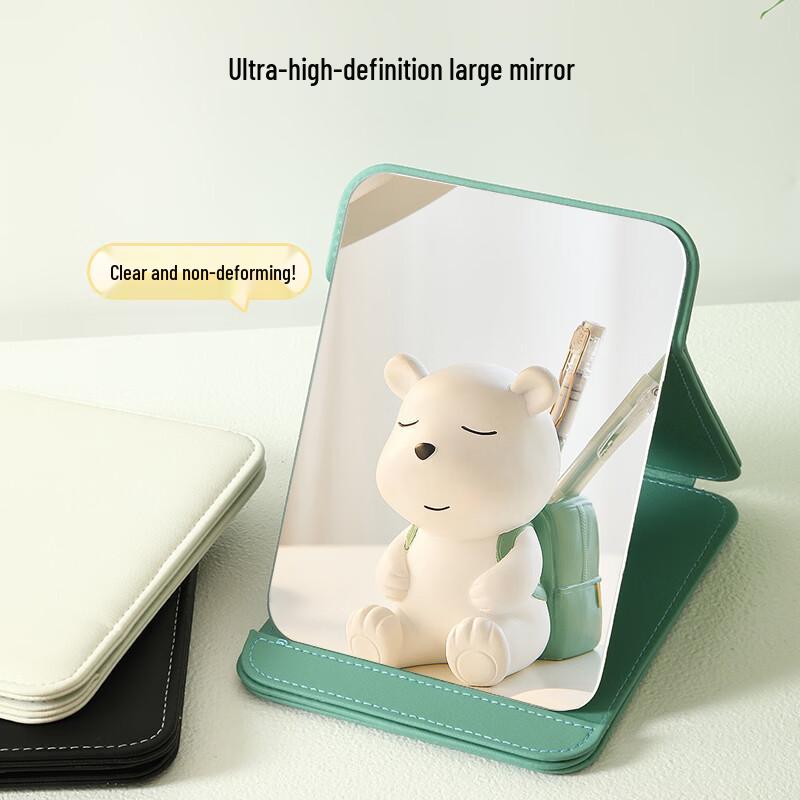 Oeny Portable Thickened Bread-Shaped Makeup Mirror