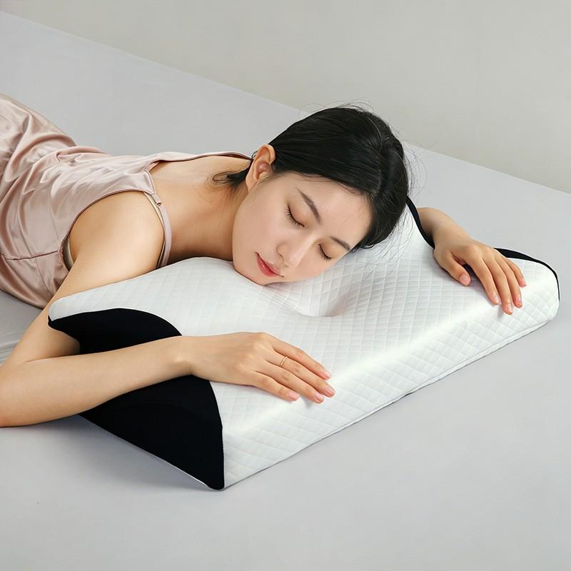 Ergonomic Cervical Support Memory Foam Pillow With Contour Groove Side Sleepers Adults Home Bedroom Use