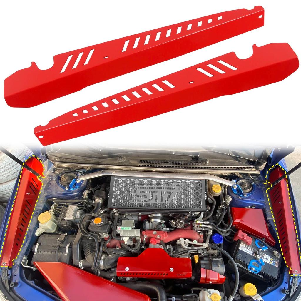 For Subaru WRX STI 2015 2016 2017 2018    Car Accessories Aluminum Alloy Wing Fender Garnish Engine Bay Cover Trim