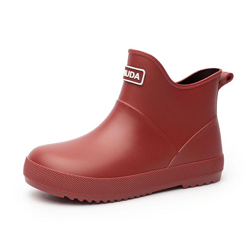 Women's Stylish Waterproof Low-Cut Non-Slip Rain Boots for Wading and Markets
