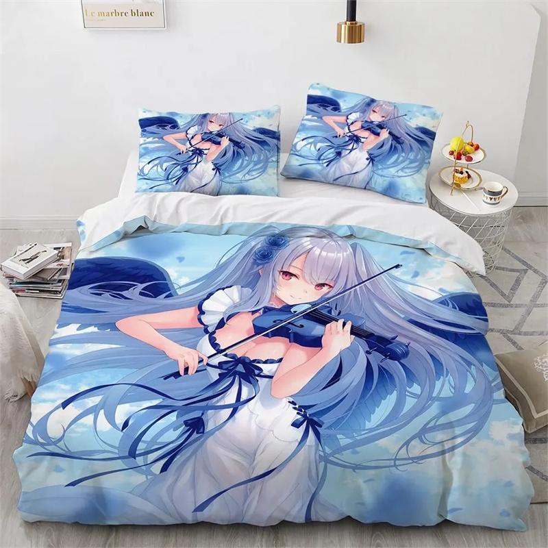 3D Print Kawaii Anime Sexy Girl Bedding Set Boys Girls Twin Queen King Size Duvet Cover Pillowcase Bed Boys Teen Adults 2/3pcs